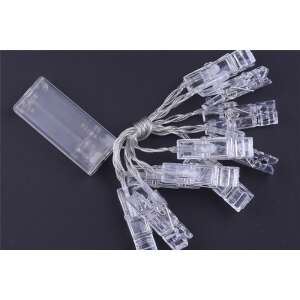Ghirlandă cu LED-uri cu 10 cleme, alimentată cu baterii, perfectă pentru decorarea casei, petrecerilor și evenimentelor - Nonbrand Ghirlande luminoase