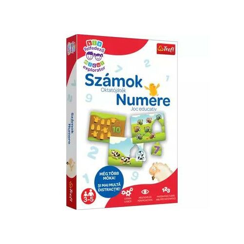 Trefl Kis felfedező Számok образователна игра за учене на числа опаковка