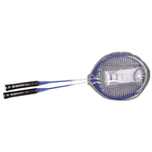 Metal Badminton Racket Set with 3 Balls and Case