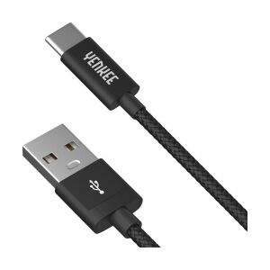 Yenkee USB A 2.0 / USB C szinkronizáló és töltőkábel 2m fekete  (YCU 302 BK)