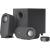 Angled view of Logitech Z407 Bluetooth PC speakers with subwoofer and wireless dial