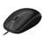 Mouse optic Logitech B100 cu fir, Negru, vedere laterală