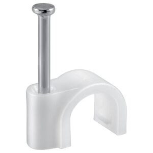 Flop-Kabelhalter, rund, 4 mm, 100 Stück, Goobay 112162460 - Kabelbinder