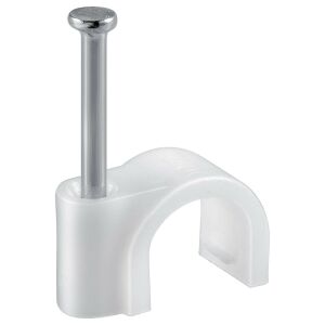 Flop-Kabelhalter, rund, 6 mm, 100 Stück, Goobay 112162463 - Kabelbinder