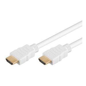Goobay 31892 fehér HDMI kábel, 1,5m, aranyozott csatlakozók a nagy sebességű adatátvitelhez - HDMI kábel