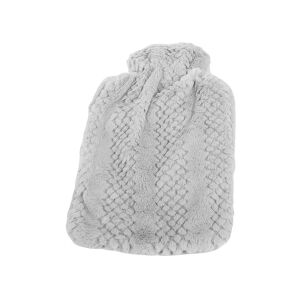 Plüss szürke melegvizes palack puha huzattal - Rehabilitációs segédeszköz