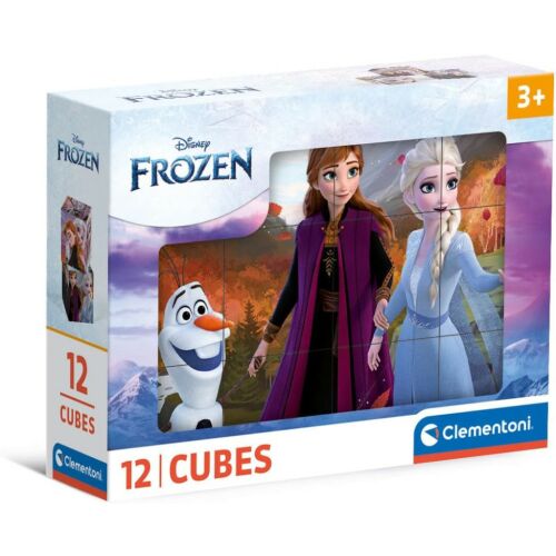 Clementoni Disney Frozen 12-elementowe puzzle w kostkach, pudełko
