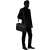 Man wearing a Samsonite Mysight 14.1 inch laptop briefcase, black, with shoulder strap