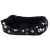 Medium-sized, padded dog bed with bone and paw print design, 54cm x 45cm x 15cm, black 138520646