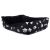 Medium-sized, padded dog bed with bone and paw print design, 54cm x 45cm x 15cm, black 138520646
