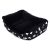 Medium-sized, padded dog bed with bone and paw print design, 54cm x 45cm x 15cm, black 138520646