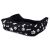 Medium-sized, padded dog bed with bone and paw print design, 54cm x 45cm x 15cm, black 138520646