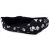 Medium-sized, padded dog bed with bone and paw print design, 54cm x 45cm x 15cm, black 138520646