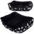 Medium-sized, padded dog bed with bone and paw print design, 54cm x 45cm x 15cm, black 138520646