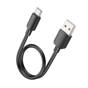 HOCO X96 adatkábel (USB - Type-C, 27W, PD gyorstöltő, 25cm) FEKETE 112216078 - Hoco