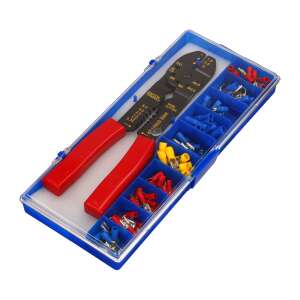 Zestaw zaciskarki do kabli Orno OR-AE-13136 ze ściągaczem izolacji i końcówkami kablowymi - Szczypce