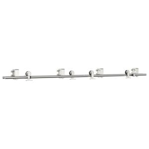 vidaXL 200cm rozsdamentes acél tolóajtó sín és szerelvény készlet - Tolóajtó szerelvény