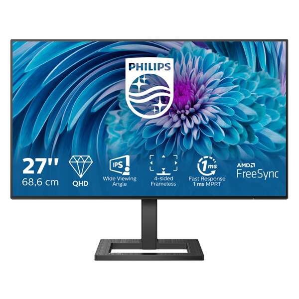 Philips 275e2fae ips monitor, 27", 2560x1440, 16:9, 350cd/m2, 1ms...