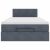 Elölnézet a vidaXL Ottomán ágykeretről matraccal, sötétszürke bársony, 120x190 cm