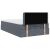 Hátsó nézet a vidaXL Ottomán ágykeretről fejtámlával, Sötétszürke bársony