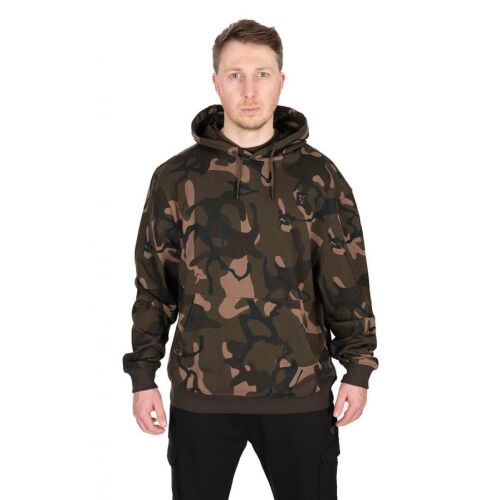 Fox LW Camo Pulóver, férfi kapucnis álcázó pulóver - Téli horgász ruházat