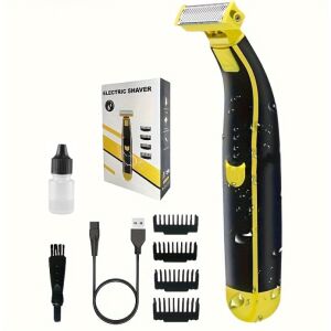 Multifunktionaler elektrischer Rasierer für Körper und Leiste mit Zubehör, USB-aufladbar - Haarentfernung & Rasur