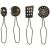 Toy kitchen utensils from the Ikonka play food set