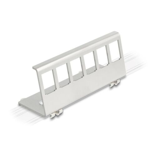 Delock Keystone fém rögzítőelem 6 porton DIN-sínhez