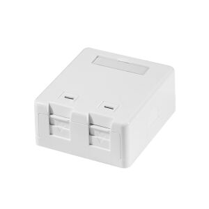 Logilink Felületre szerelhető doboz 2 Keystone aljzathoz, rugós redőnnyel 112257360 - Logilink