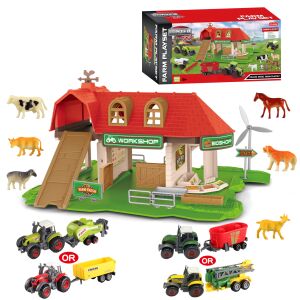 Mezőgazdasági készlet traktorral és állatokkal 112257993 - Tolható, húzható játék