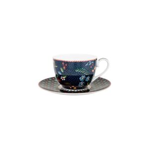 Espressotasse mit Untertasse, Pip Studio, 280 ml, Berry Blues-Kollektion 112258735 - Teetassen