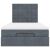 vidaXL Ottomán ágykeret sötétszürke bársony 120x190cm matraccal elölnézet