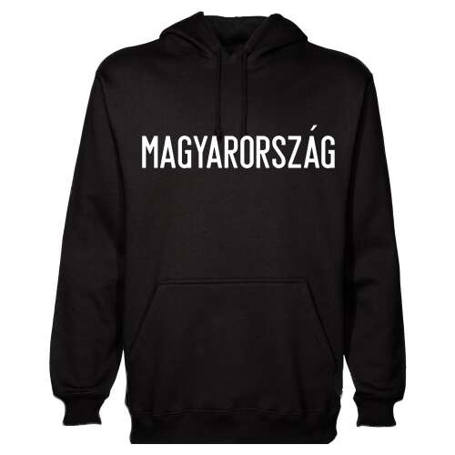 Magyarország pulóver felnőtt kapucnis-zippes HUNGARY fekete 39847822