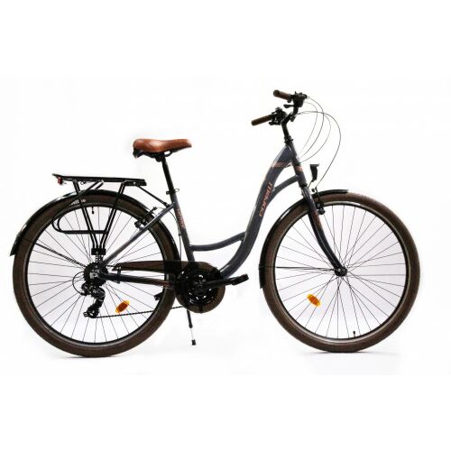 Corelli Glowie 28 női trekking kerékpár, grafit váz, 51 cm