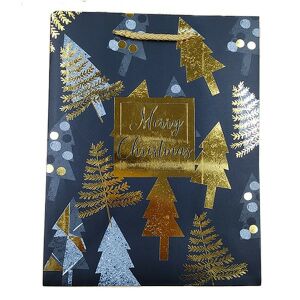 Dísztasak CREATIVE Deluxe Plus M 18x23x10 cm karácsonyi matt fóliás fekete sodort füles 112526010 - Művészet & Hobbi