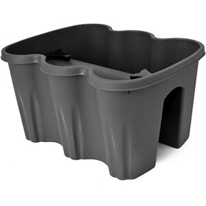 Szürke balkonláda korlátra, fúrás nélkül - Balkonláda