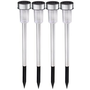 4 db-os Grundig rozsdamentes acél napelemes kerti lámpa szett - Napelemes lámpa