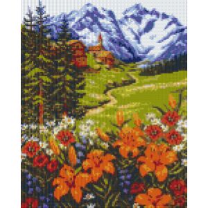 Pixel szett 9 normál alaplappal, színekkel, hegyvidék (809125) 112553781 - Művészet & Hobbi