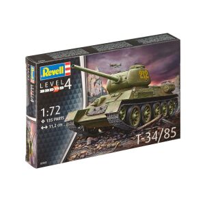 Revell T-34/85 1:72 méretarányú makett készlet, részletes replika hobbi és gyűjtők számára. - Revell Modell, makett