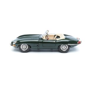 Bburago 1:18 méretarányú Jaguar E Cabrio fém autómodell, zöld - Bburago
