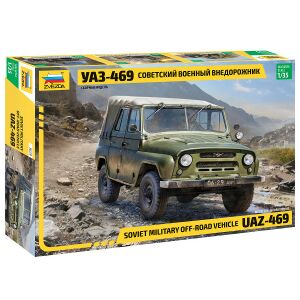 Zvezda UAZ-469 szovjet 4WD 1:35 makett autó - Kreatív & Építő játék
