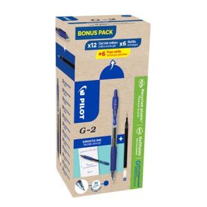 Pilot G-2 Bonus Pack kék zselés toll készlet betétekkel, 12 toll + 12 betét - Toll & Ceruza