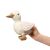 Hand holding BabyOno Zoe Goose Plush Rattle Toy