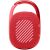 Hátsó nézet a piros JBL Clip 4 hordozható Bluetooth hangszóróról