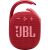 JBL Clip 4 piros Bluetooth hangszóró logóval, elölnézet