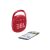 JBL Clip 4 red portable speaker with smartphone