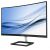 Angled view of Philips 322E1C 31.5" Curved Monitor displaying abstract image
