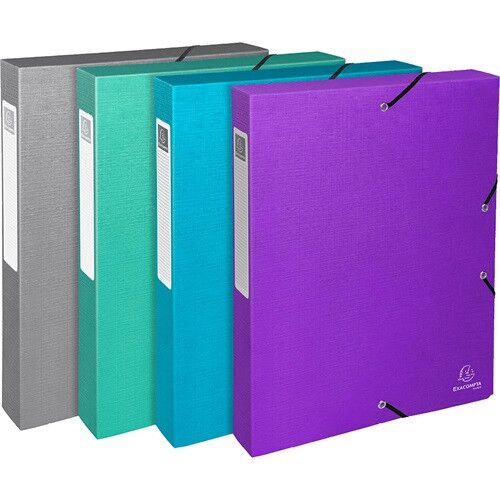 Füzetbox Exacompta karton Teksto A/4 40 mm gerinccel vegyes színek 122953869