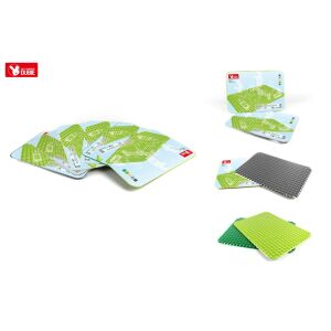 WANGE 901 DUPLO kompatibilis építőlap nagy méretű kockákhoz, 24x17 bütyök, sötétzöld, többféle nézet és csomagolás - Műanyag építőjáték