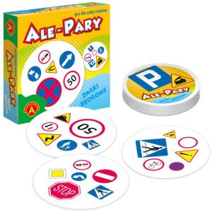 Gra pamięciowa, ze znakami drogowymi, 32 szt., Wielokolorowa, 4 lata+